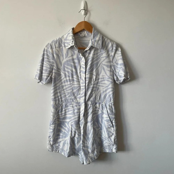 Billabong Heads Up Romper Blue  White Size Small - Picture 4 of 8